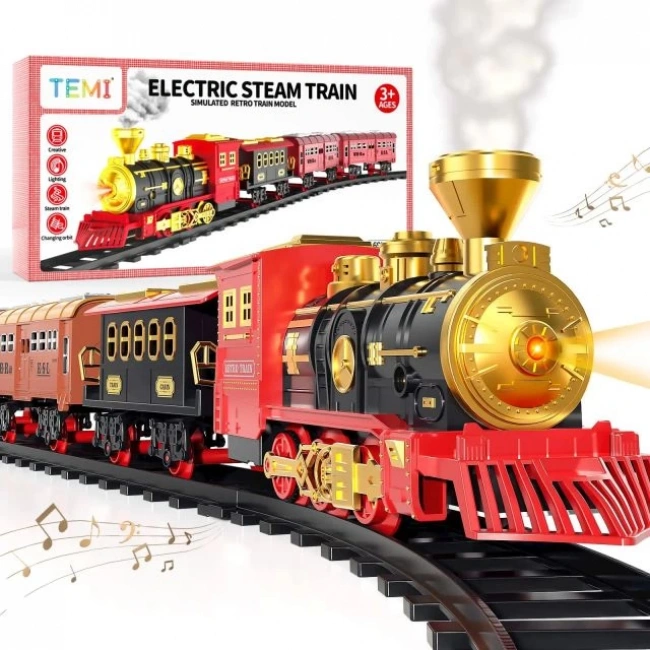 TEMI Buharlı Lokomotif Motorlu Tren Seti