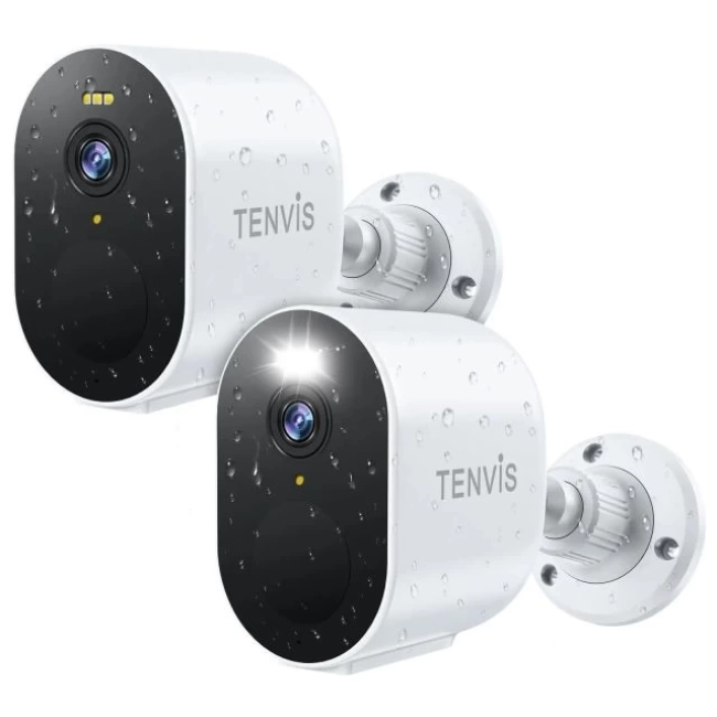 TENVIS Güvenlik Kamerası Kablosuz White-2pack