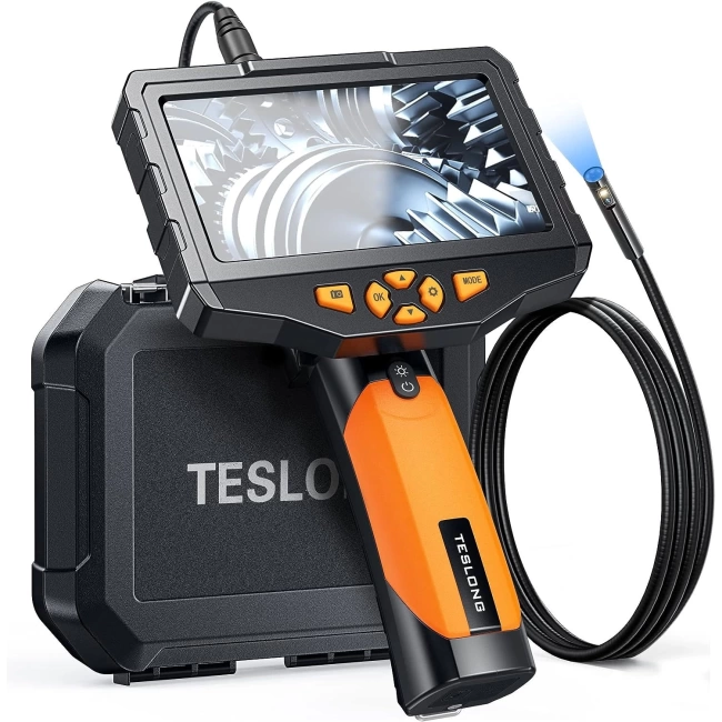 Teslong Çift Lensli Endoskop Kamera - 5 Inc IPS Ekran, 1080P - 1m Kablo