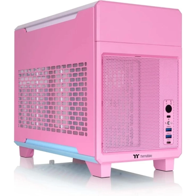 Thermaltake Core V21 SPCC Mikro ATX Mini ITX Cube Oyun Bilgisayarı Kasası TR100 Pink