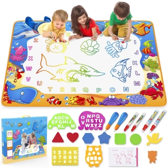 TOYK Kids Renkli Doodle Çizim Matı Okyanus