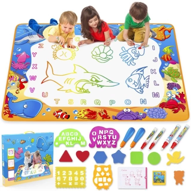 TOYK Kids Renkli Doodle Çizim Matı Okyanus
