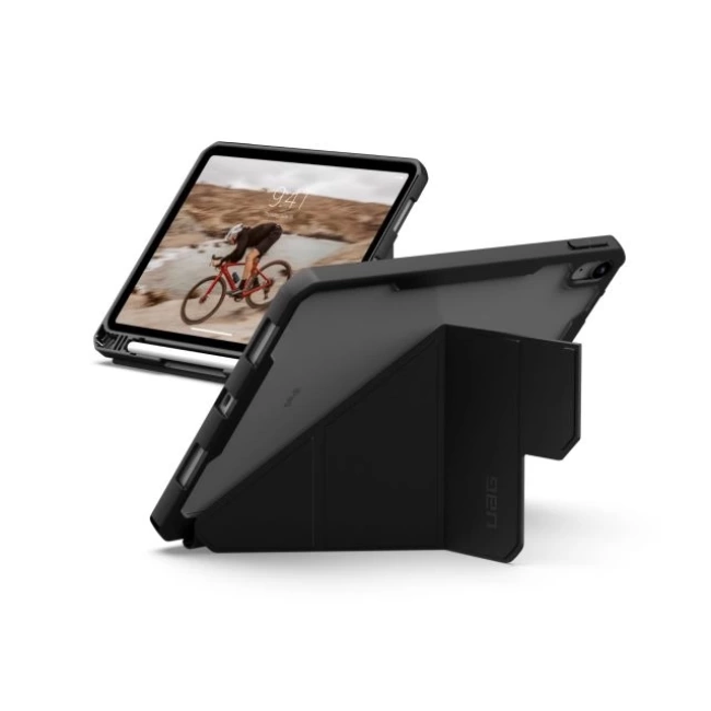 UAG iPad 10.9” 10. Nesil 2022 Ayarlanabilir Standlı Kılıf Essential Armor - Ice/Black