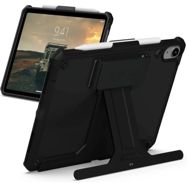 UAG iPad 10.9” 10. Nesil 2022 Ayarlanabilir Standlı Kılıf Scout Hand Strap - Black