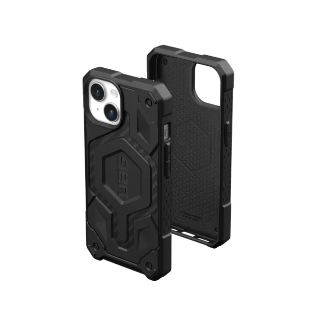UAG Monarch Pro MagSafe Magnetic iPhone 15 Plus Kılıfı Carbon Fiber