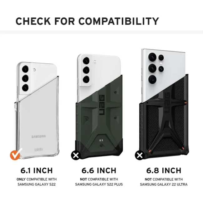 UAG Monarch Samsung Galaxy S22 Kılıfı Monarch - Kevlar Black