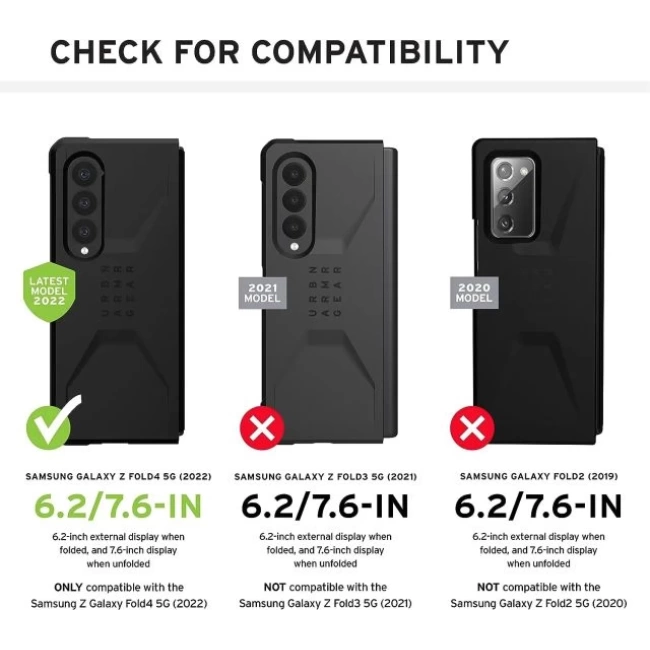 UAG Samsung Galaxy Z Fold 4 Civilian Sleek Ultra-Thin Kılıf Mallard