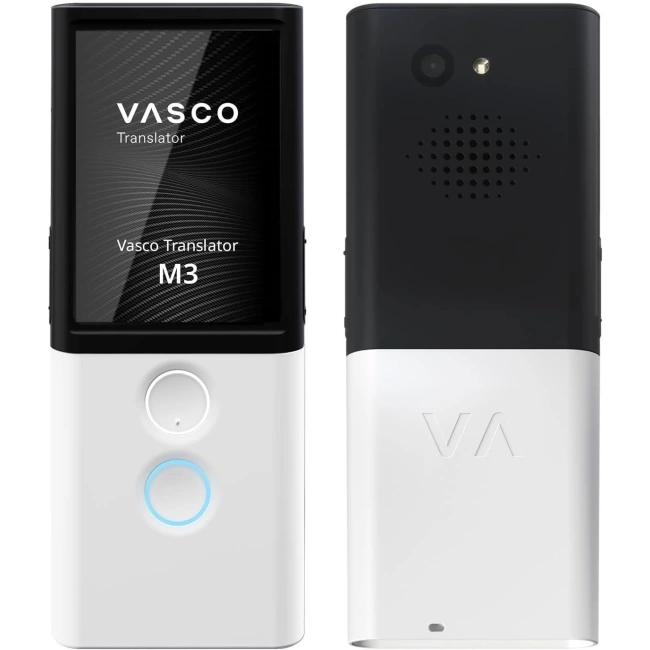 Vasco M3 Dil Tercüman Cihazı - 200 Ülkede WiFi Olmadan Ücretsiz - Beyaz