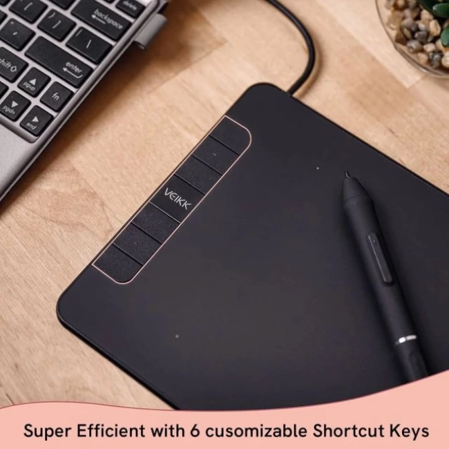 VEIKK Çizim Tableti VK640 6 Hot Keys