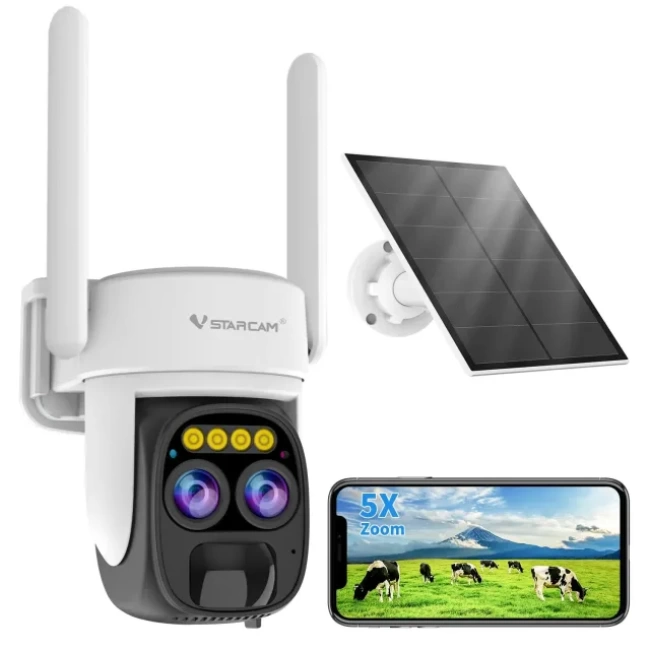 VSTARCAM 2K Güneş Enerjili Güvenlik Kameraları Kablosuz Dış Mekan