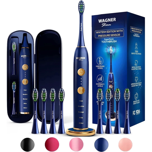 Wagner Stern WHITEN+ Sürümü. Akıllı Elektrikli Diş Fırçası - Kraliyet Mavi