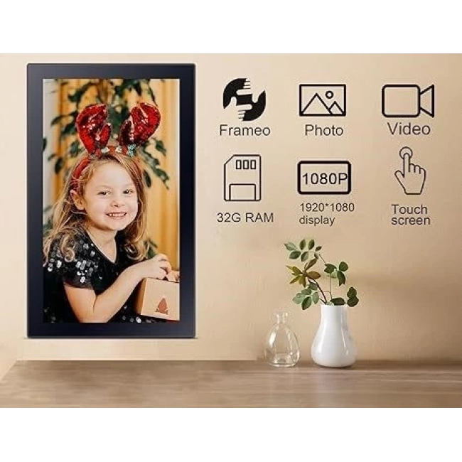 YunQiDeer Dijital Fotoğraf Çerçevesi 1080P IPS 21.5 Inc 32GB