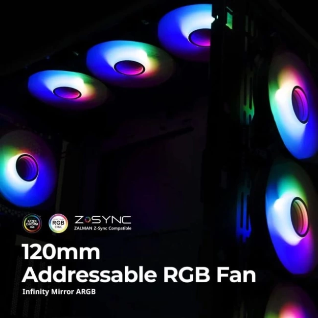 Zalman (3lü Set) 120mm Rainbow Rgb Kasa Fanı 12cm