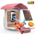 BirdSnap PAV - Akıllı Kuş Yemliği, Güneş Enerjili Kamera 2K HD - Pembe