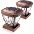 Home Zone Security Dış Mekan Solar Direk Başlığı Işıkları - Kahverengi