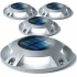 Home Zone Security Solar Güverte Işığı - Hava Koşullarına Dayanıklı - Gümüş
