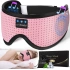 LC-dolida 3D Uyku Maskesi - Bluetooth Kablosuz Müzik - Klasik Pembe