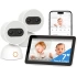 Simsky Video Bebek Monitörü 2×4MP Kamera, 6X Yakınlaştırma - 2 Kamera