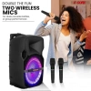 5 Çekirdek 10 İnç TWS Çift Bluetooth Parti Hoparlörü Siyah