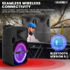5 Çekirdek 10 İnç TWS Çift Bluetooth Parti Hoparlörü Siyah