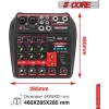 5 Core Ses Arabirimi Mikseri PC XLR Bluetooth MX 4CH Siyah