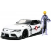 Jada Toys Robotech 1:24 2020 Toyota Supra Döküm Araba ve 2,75 Roy Focker Figürü (Kutusu Hafif Hasarlı)