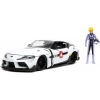 Jada Toys Robotech 1:24 2020 Toyota Supra Döküm Araba ve 2,75 Roy Focker Figürü (Kutusu Hafif Hasarlı)