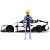Jada Toys Robotech 1:24 2020 Toyota Supra Döküm Araba ve 2,75 Roy Focker Figürü (Kutusu Hafif Hasarlı)