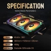 Asiahorse Matrix-Siyah 56 Adreslenebilir RGB LED 360 mm Fan 360mm