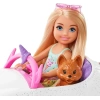 Barbie Chelsea Bebek ve Tek Boynuzlu At Temalı Oyuncak Araba