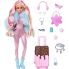 Barbie Ekstra Uçan Seyahat Bebeği Pembe