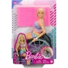 Barbie Fashionistas Tekerlekli Sandalye ve Kıvırcık Esmer Saçlı Bebek