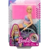 Barbie Fashionistas Tekerlekli Sandalye ve Kıvırcık Esmer Saçlı Bebek