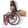 Barbie Fashionistas Tekerlekli Sandalye ve Kıvırcık Esmer Saçlı Bebek