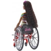 Barbie Fashionistas Tekerlekli Sandalye ve Kıvırcık Esmer Saçlı Bebek