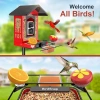 BirdSnap APS - Kameralı Güneş Panelli Metal Kuş Yemliği 2K HD - Kırmızı