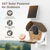 BirdSnap P33 - Güneş Enerjili 2K Video Canlı Kuş Kamerası Yemliği - Kahverengi