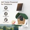 BirdSnap P33 - Güneş Enerjili 2K Video Canlı Kuş Kamerası Yemliği - Koyu Yeşil