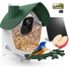 BirdSnap P33 - Güneş Enerjili 2K Video Canlı Kuş Kamerası Yemliği - Koyu Yeşil