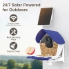 BirdSnap P33 - Güneş Enerjili 2K Video Canlı Kuş Kamerası Yemliği - Mavi