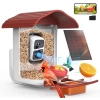 BirdSnap PAV - Akıllı Kuş Yemliği, Güneş Enerjili Kamera 2K HD - Kırmızı