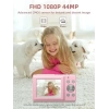 CAMKORY Digital FHD 1080P Kamera Pembe
