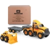 CAT İnşaat Oyuncakları Mürettebat Yükleyicili Kamyon ve Römork Heavy Mover Tekerlekli Yükleyici