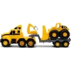 CAT İnşaat Oyuncakları Mürettebat Yükleyicili Kamyon ve Römork Heavy Mover Tekerlekli Yükleyici