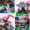 CAXIMSY Çin Mimarisi, Kiraz Çiçeği Bonsai Ağacı Ev Yapı Blok Setleri - 3320 Parça