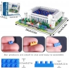 CAXIMSY Futbol Stadyumu Yapı Taşları Setleri, Futbol Mimarisi - 3500+ Parça - Beyaz
