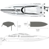 Cheerwing 25 RC Fırçasız 30 MPH Yüksek Sürat Uzaktan Kumandalı Tekne Beyaz