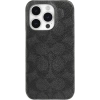 Coach Hakiki Çakıllı Deri iPhone 15 Pro Kılıfı Charcoal iPhone 15 Pro