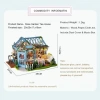 CUTEBEE DIY Ahşap Dollhouse Minyatür Kiti - Sihirli Ev