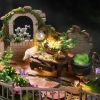 CUTEBEE DIY Ahşap Dollhouse Minyatür Kiti - Sihirli Ev
